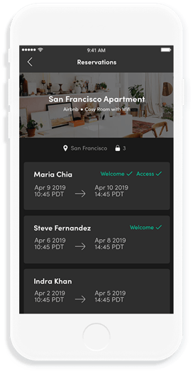 Syncs with Aribnb
