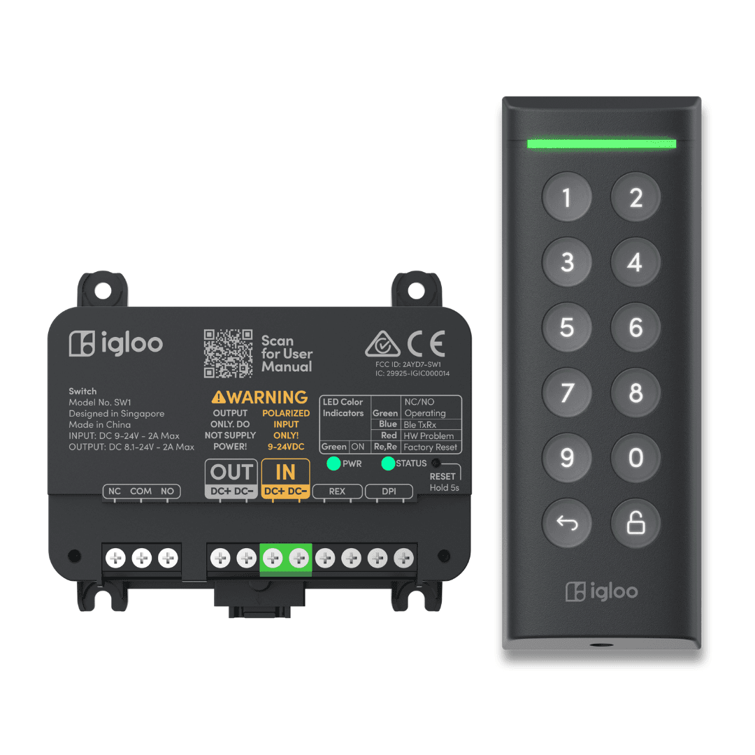 igloo’s Keypad (EK2) and Switch Door Controller (SW1X)