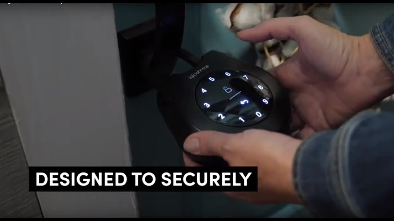 An igloo smart lockbox being opened and put through its weather and impact tests