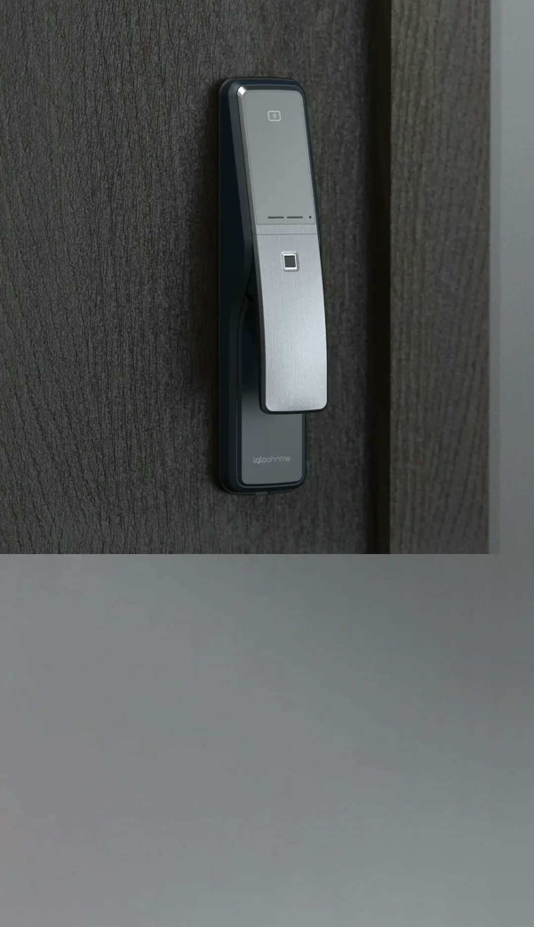 igloohome Push-Pull Mortise digital lock in Grey