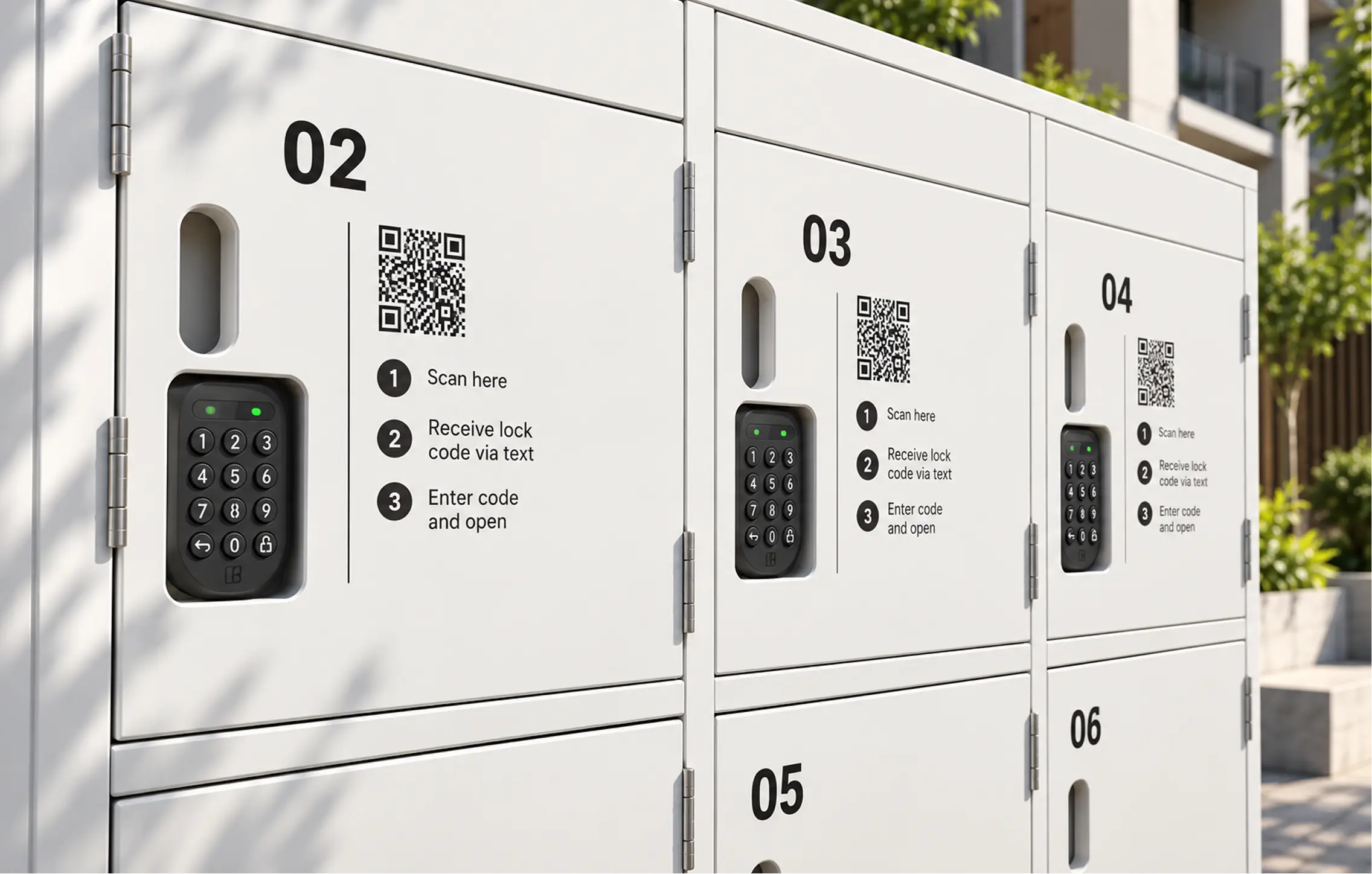 An igloo smart padlock installed on a custom-sized storage locker
