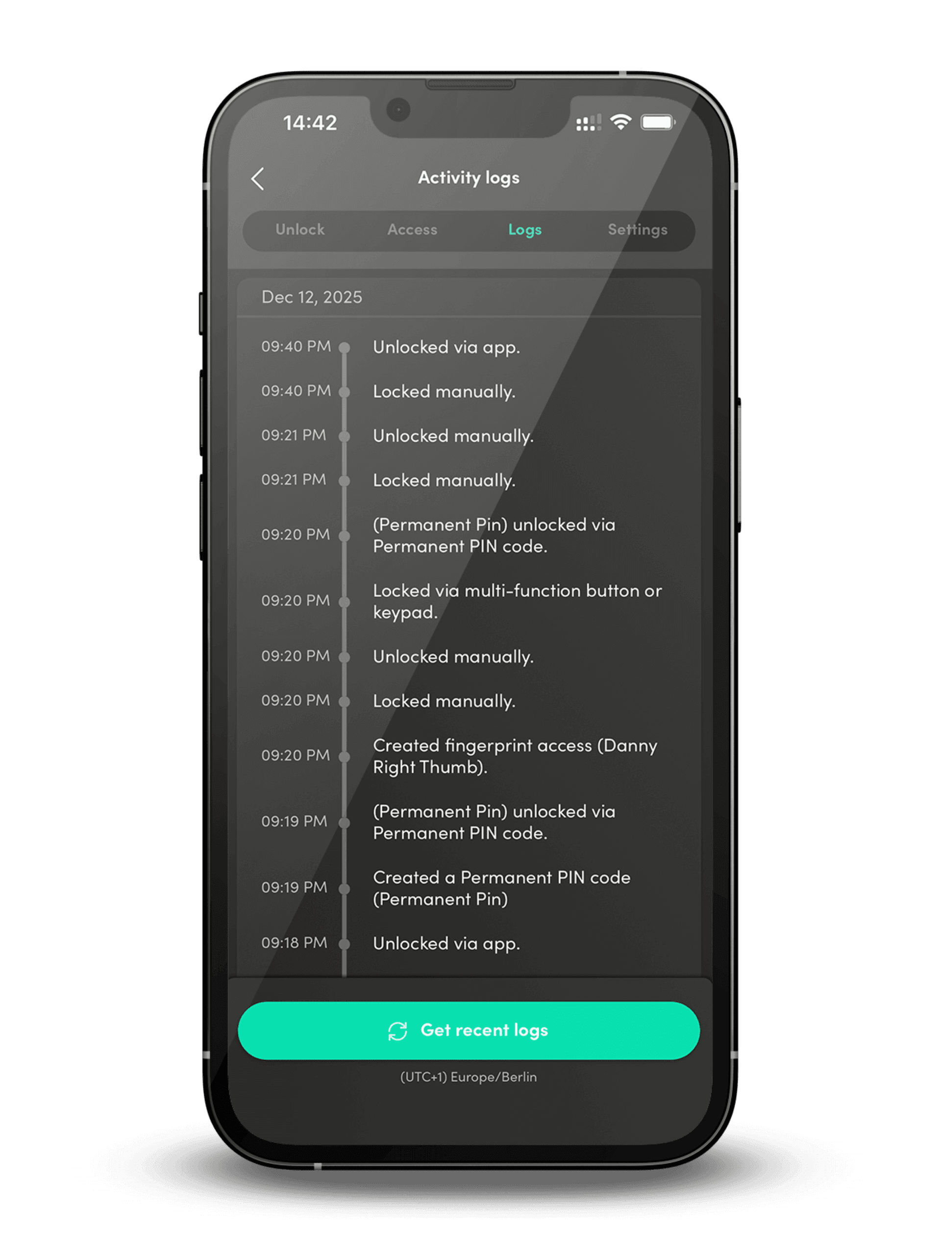 Logs Screen