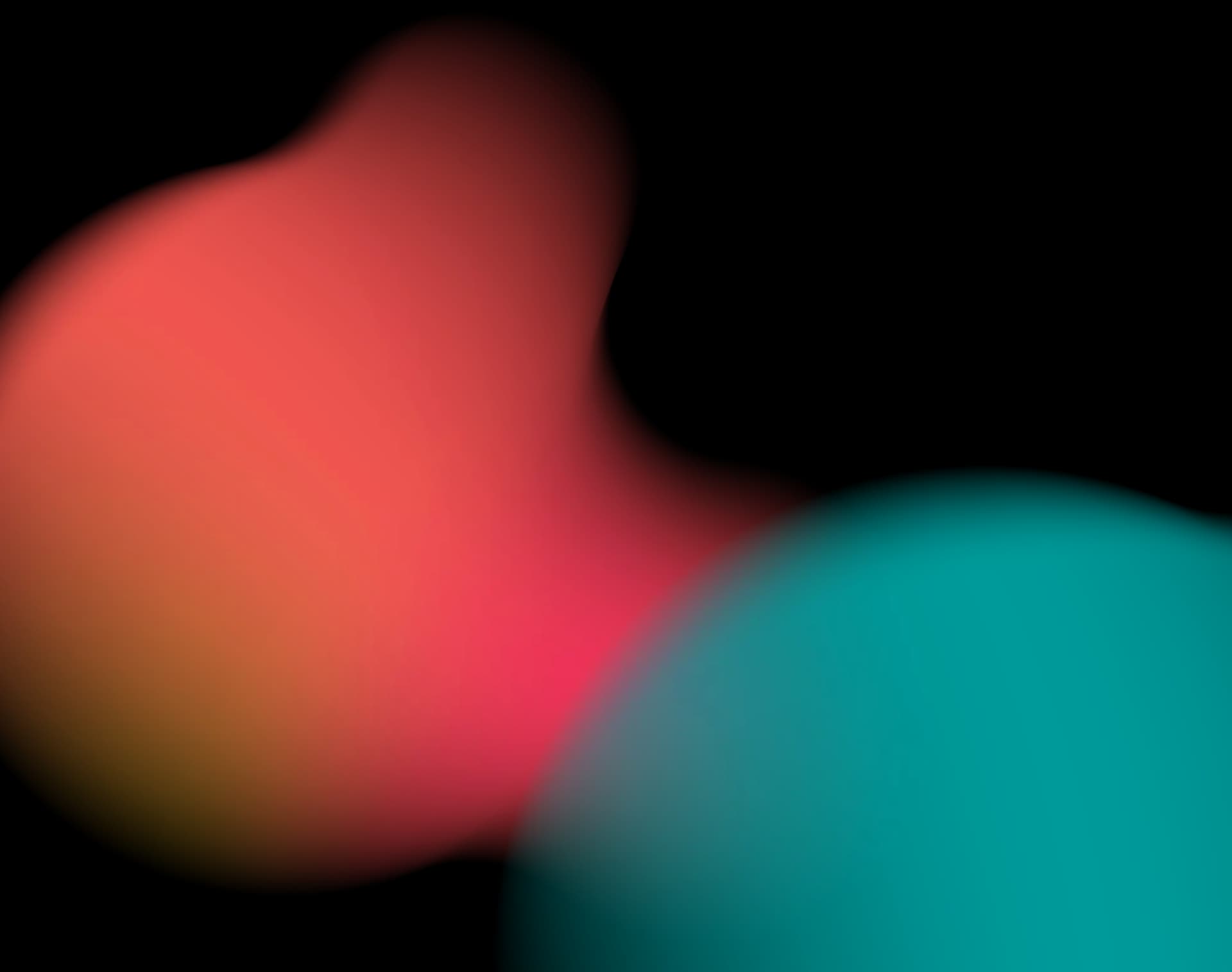 Soft pinge and sea-green gradient blobs glowing across the bottom of the closing banner