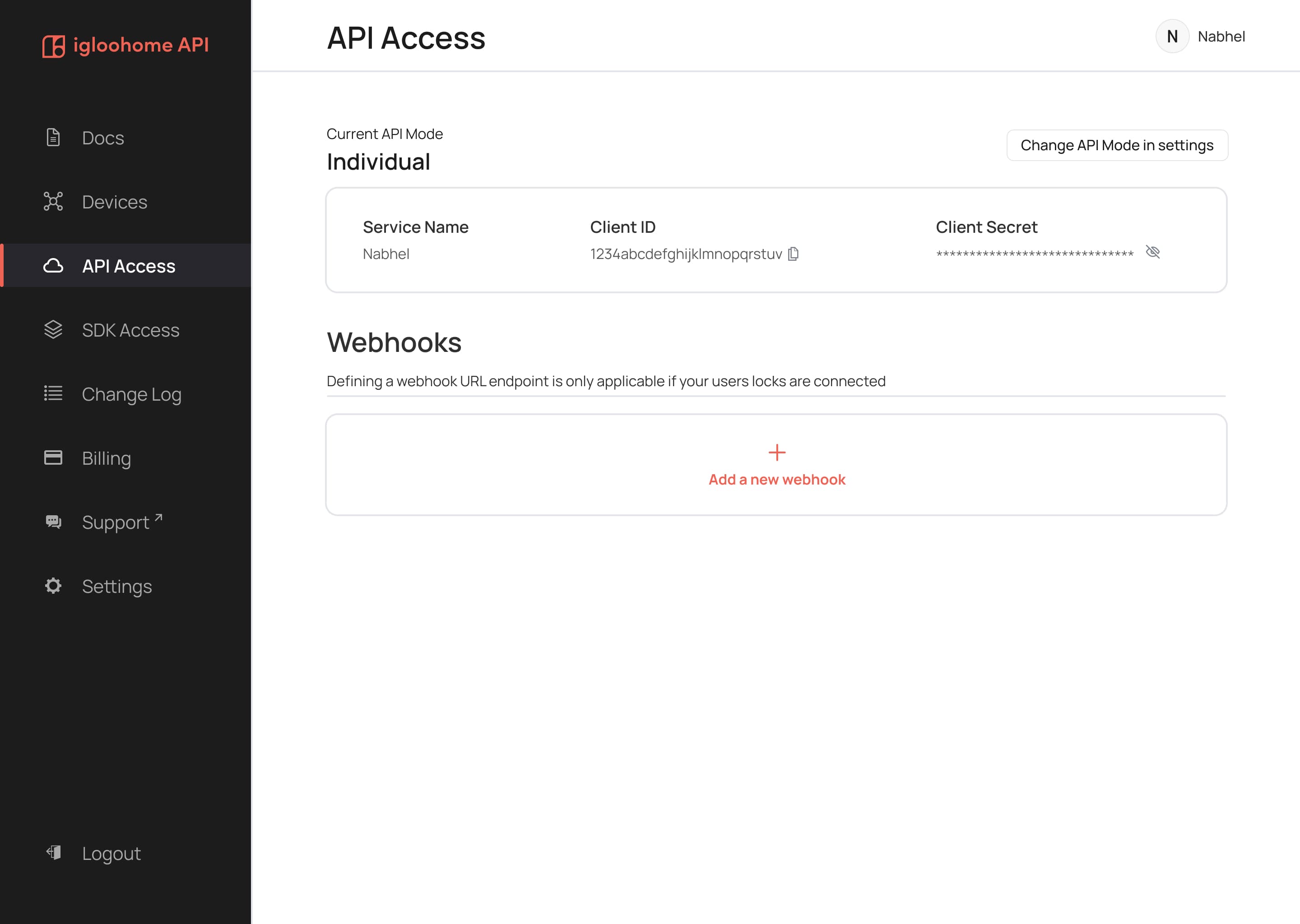 igloohome API access and webhook integration