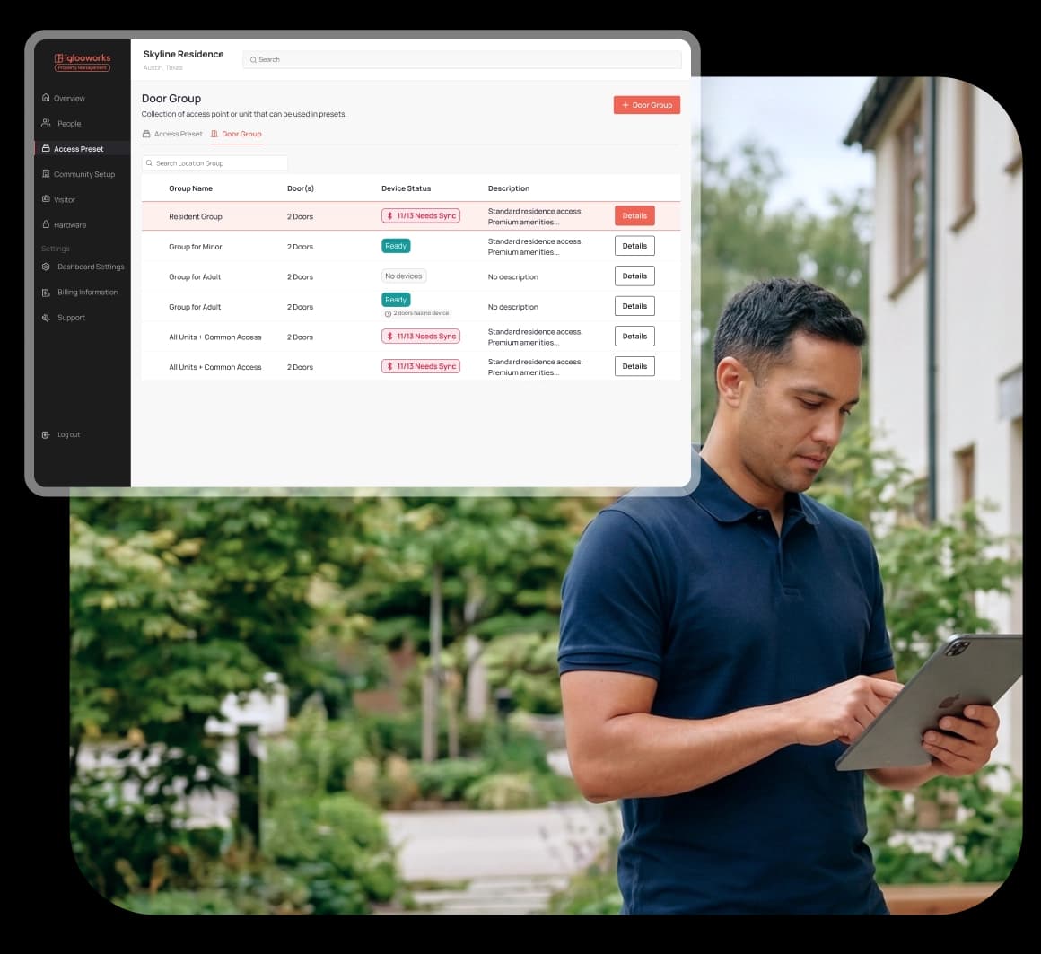 iglooworks Property Management dashboard