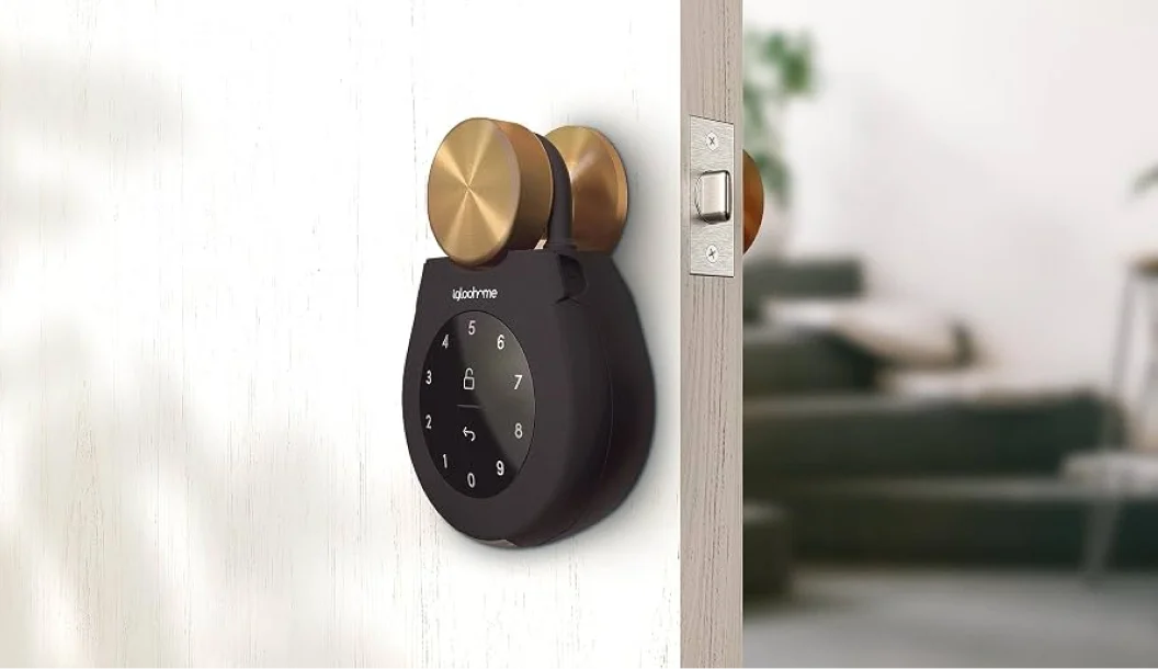 igloo Keybox 3 units hung on short term rental door knobs for keyless guest check-in